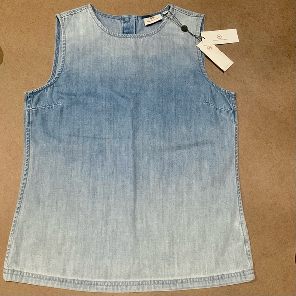 Adriano Goldschmied AG 'Teagan' Chambray Sleeveless Denim Top, Size XS, NWT - Picture 4 of 12